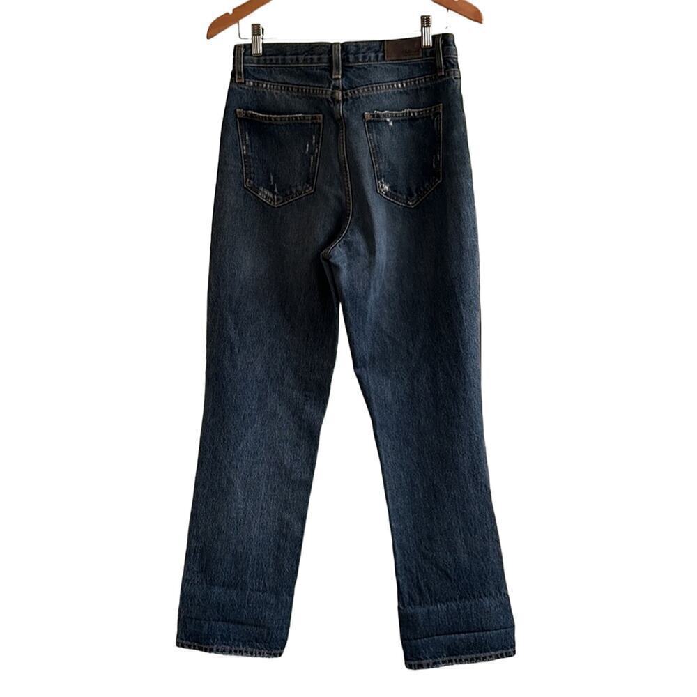 Carmar Women’s All Cotton High Rise Straight Leg Distressed Jeans Size 28 - Picture 2 of 8